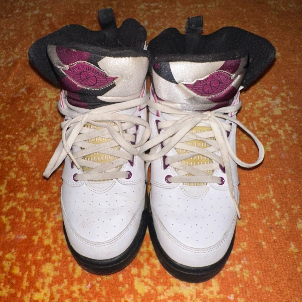 Nike Air Jordan Sixty 60 Plus White/Red Plum-Black 365374-151 Grade-School